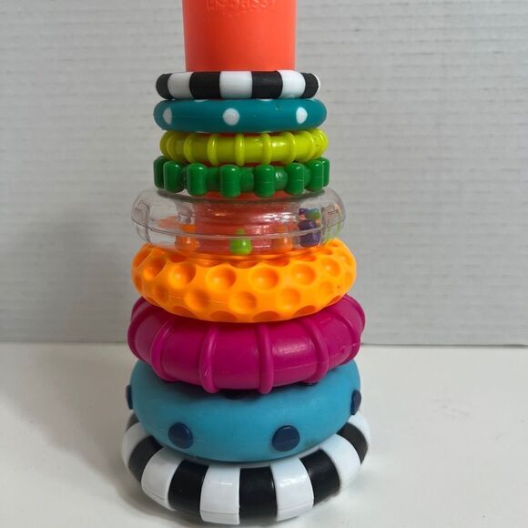 Sassy Stacks of Circles Stacking Ring STEM Learning Toy, 9 Piece Set - Picture 2 of 5